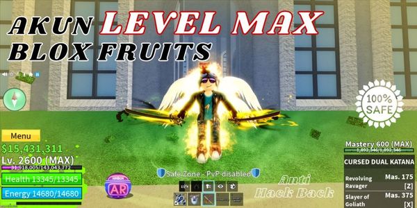 Akun Blox Fruit Level MAX ( GODHUMAN + CURSED DUAL KATANA )