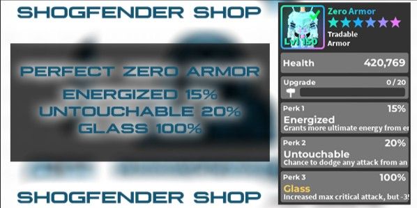 WORLD ZERO // PERFECT ZERO ARMOR // by ShoGFender Shop