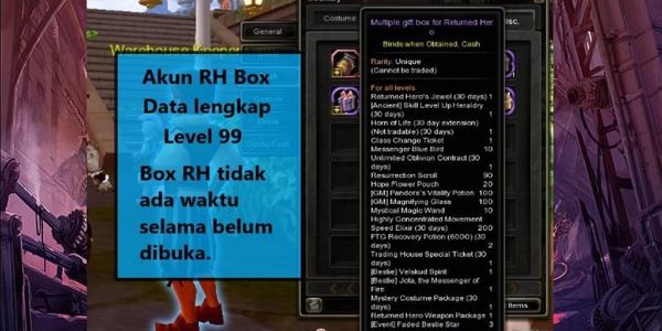 Akun Returned Hero Max level