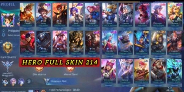 SULTAN HERO ACCOUNT FULL SKIN 214 DIAMONDS REMAINING 240 CHEAP