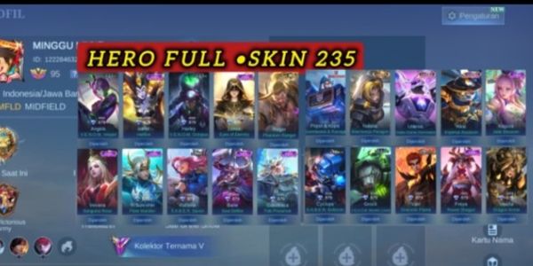 SULTAN HERO FULL SKIN ACCOUNT 235
