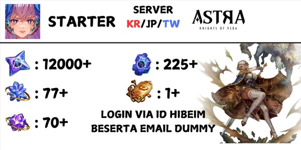 [KR/JP/TW] AKUN TIMBUNAN ASTRA / TIMBUNAN STARSTONE / AKUN STARTER ASTRA