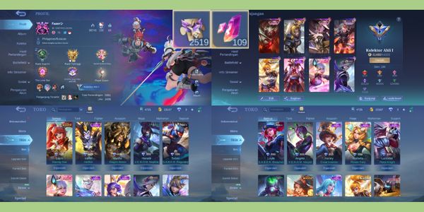 AKUN MOBILE LEGENDS EX GLORY *69 #11