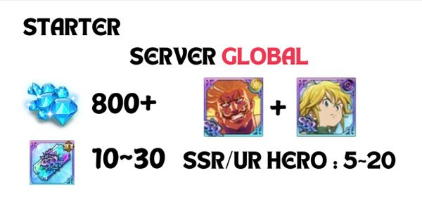(GLOBAL) AKUN STARTER TIMBUNAN / AKUN TIMBUNAN GEMS / AKUN STARTER 7DS