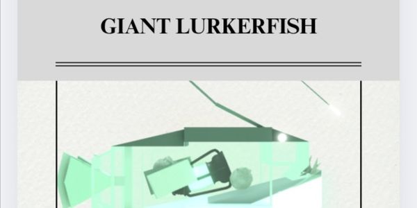 GIANT LURKERFISH -*FishRight-Limiteds Fish