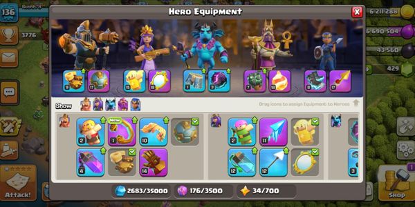 Town Hall 13 FULL EPIC EQUIPMENT