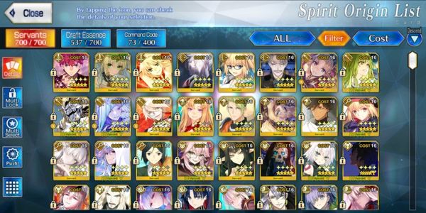 [NA] FGO NA Account 32 SSR (35 WNP)