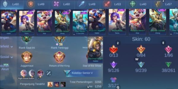 Buy Account (771) Akun Mlbb Assasin, Basic Max Col Natalia Epic Saber ...