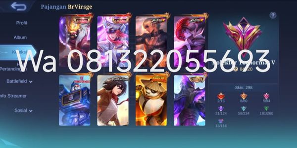akun mobile legends skin legends 2 Freya dan Franco sultan murah