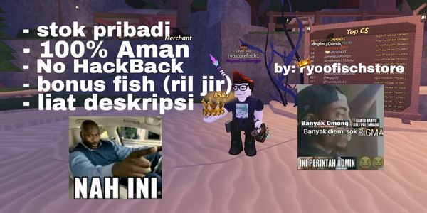 AKUN FISCH ETHEREAL PRISM ROD + NO LIFE ROD + HEAVEN ROD ENCHANT | LEVEL 500 (BONUS FISH AND RELIC 118)