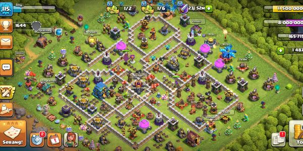 CLASH OF CLANS TOWNHALL 12 FULL MAX GEMS 1.5K ANTI PREMATURE