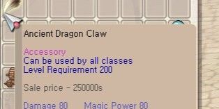 Ancient Dragon Claw Tunning G