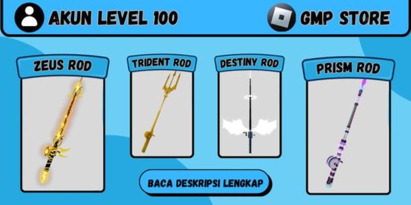 Akun Level 100 | Ethereal Prism Rod + Zeus Rod
