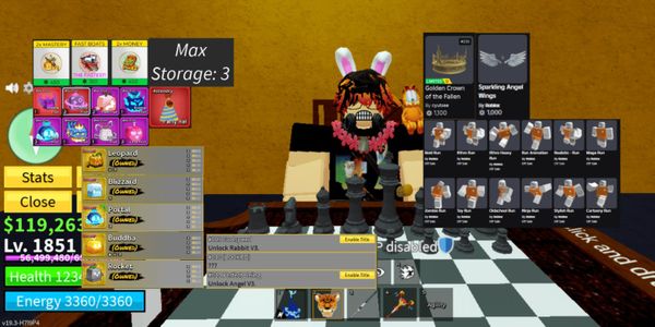 #A37 Akun polosan. invent rame. Gp 2x Master, Fast boat, 2x Money. Perm 5 (Rocket, Buddha, Portal, Blizzard, Leopard). Storage 3. 12 Animation.