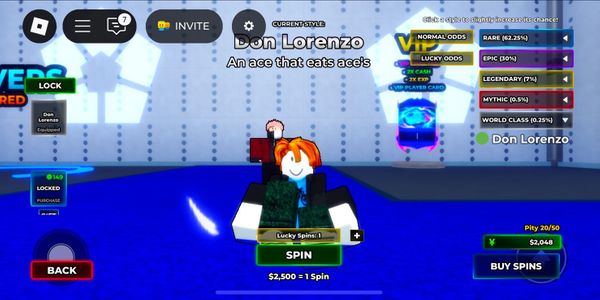 Akun Blue Lock Rival World Class Style Don Lorenzo