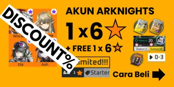 Arknights Akun Limited Starter 1 B6 + Free 1 B6