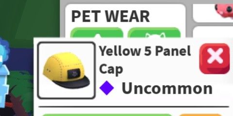 Yellow 5 Panel Cap (Pet Wear)