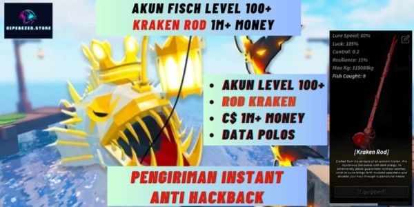Buy Account Akun Fisch Level 100+ Kraken Rod 1M Money Fisch 3391637 ...
