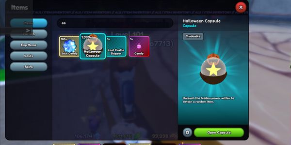 Halloween capsule (unobtainable, can get Robin and many other instant materials)
