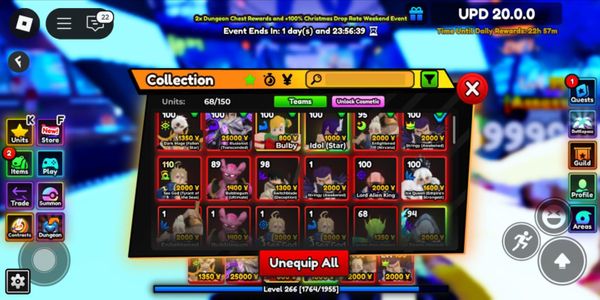 Akun Illusionist Transcended + Unique Doflamingo + Shiny Dark Mage | Anime Adventures