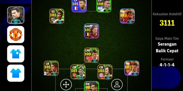 Akun Efootball Blitz Card M.Salah, Kekuatan 3100++. Manager Xabi Alonso