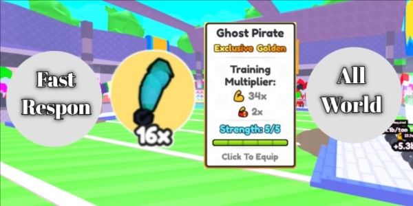 [ All World ] Ghost Pirate (16x) | Arm Wrestle Simulator