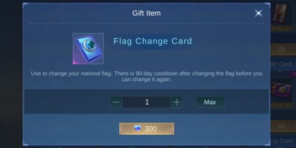 Change Flag Card