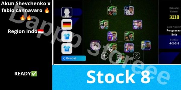 Akun Shevchenko x Fabio Cannavaro ready to use (full specs read description)