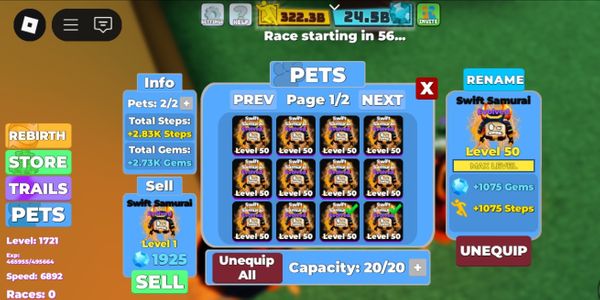 Akun Legends of Speed SUPER GG