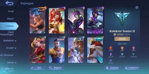 CHEAP MLBB ACCOUNT HERO 105+ SKIN 124+ KOF KARINA EPIC LAYLA HANABI ANGELA LEVEL 68 #2