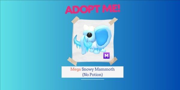 Mega Snowy Mammoth (No Potion) Adopt Me
