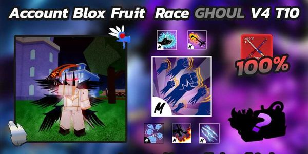 V4 GHOUL FULL GEAR T10 - 100% CDK - BLOXFRUIT ACCOUNT MAX LEVEL