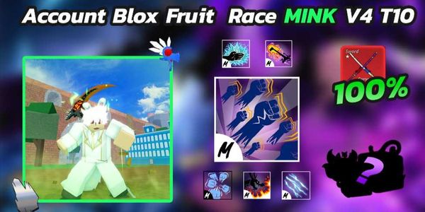 V4 MINK FULL GEAR - 100% CDK - BLOX FRUIT MAX LEVEL ACCOUNT