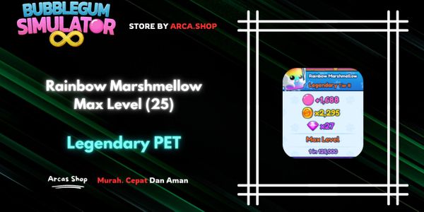 Rainbow Marshmallow Max Level (25) - Bubble Gum Simulator Infinity