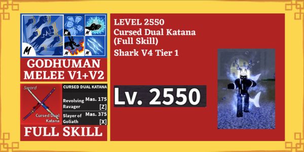 Akun Blox Fruit CDK (Full Skill) SHARK V4 1 Gear