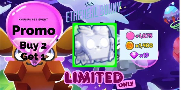 Limited Pet | Ethereal Bunny | Bubble Gum Simulator Infinity (BGSI) | Cheapest