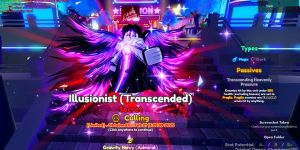 illusionist (transcended) | limited secret unit anime adventure