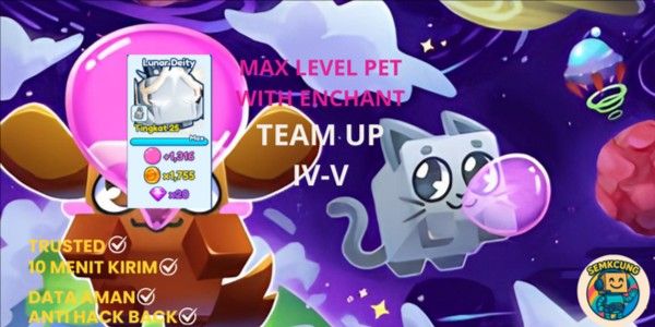LUNAR DEITY แม็กซ์เลเวล เอนชานต์ ทีมอัพ IV-V - Bubble Gum Infinity Simulator