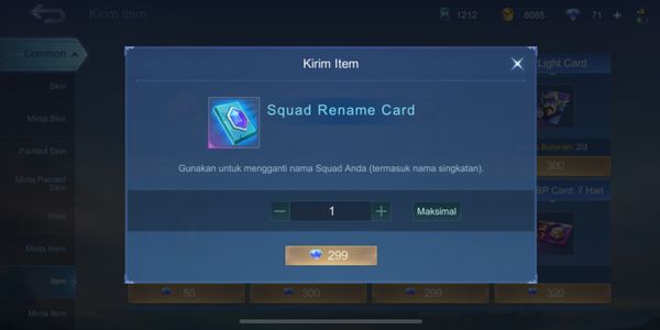 Squad Rename Card
