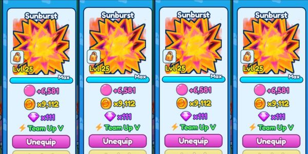 Sun Burst MAX LEVEL Team Up IV-V | Bubble Gum Simulator Infinity [BGSI]