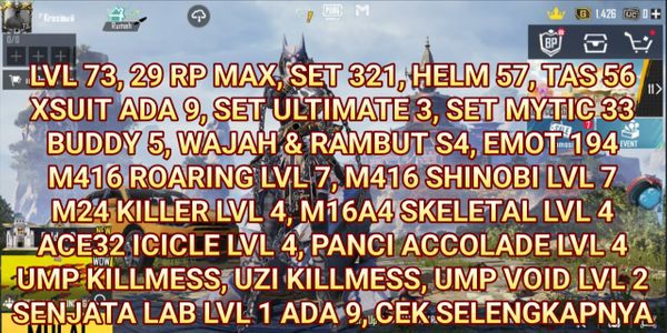 M416 ROARING AKUN PUBG MOBILE SULTAN MAXX