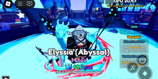 Unique Elyssia Abyssal Evo (Starter Account) Meta Unit - Anime Adventures