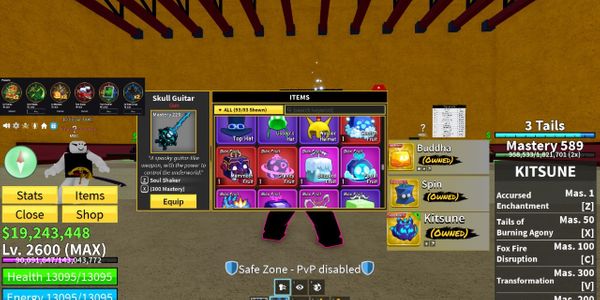 Permanent BF Account | Kitsune, Buddha, Spin dab 2x money exp boat