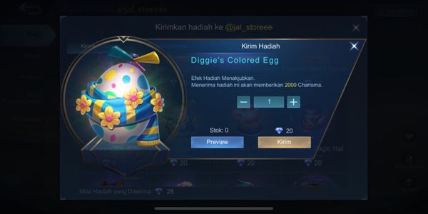 Diggie's Colored Egg