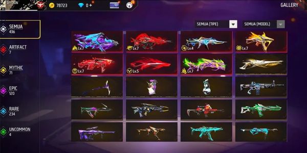 AKUN FF LEVEL 66 , SG 5 RASA, S1 ON, JERAMI ON, JORDAN ON, FACE JOKER ON, EVO GUN 7 MAX 5
