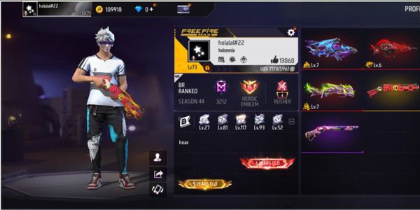 AKUN FF LEVEL 73, VAULT 632, SG OPM × REAPPER, MAX 2 OTW 3, INCUBATOR BANYAK