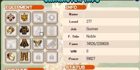 Chef Account 310, Gunner 277, Jester, Artisan, Swordmaster