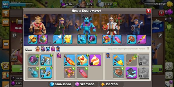 KELAPA TUA - TOWNHALL 13 HAMPIR MAX PAGAR BAGUS (5 SKILL EPIC ON)