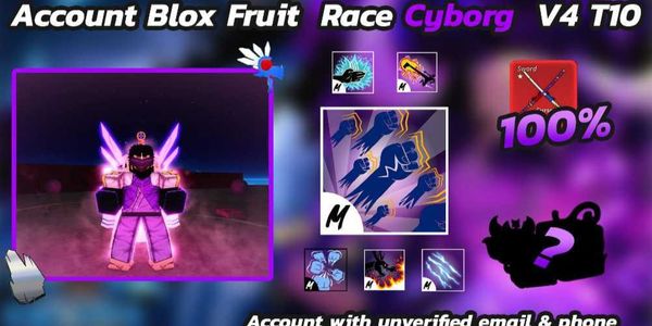RACE CYBORG V4 FULL GEAR T10 - CURSED DUAL KATANA - AKUN BLOX FRUIT LEVEL MAX