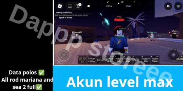 Akun GG level 2500 Mariana & Sea 2 rods complete (full specs read description)